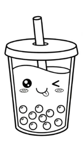 coloriage bubble tea updated pour enfant de 8 ans