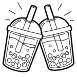 coloriage bubble tea updated à imprimer gratuitement