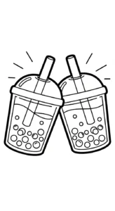 coloriage bubble tea updated à imprimer gratuitement