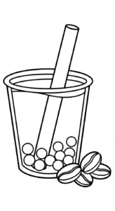 coloriage bubble tea updated pour enfant