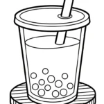 coloriage bubble tea updated pour enfant de 2 ans