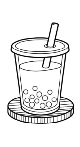 coloriage bubble tea updated pour enfant de 2 ans