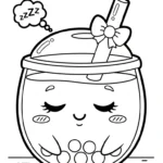 coloriage bubble tea updated à imprimer gratuitement