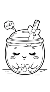 coloriage bubble tea updated à imprimer gratuitement