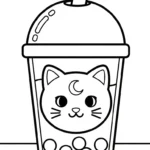coloriage bubble tea updated à imprimer gratuitement