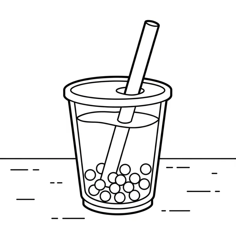 Tranh tô màu Bubble Tea