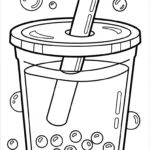 coloriage bubble tea updated a imprimer