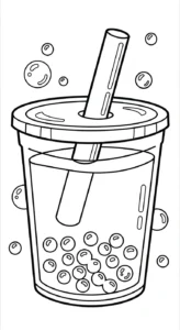 coloriage bubble tea updated a imprimer