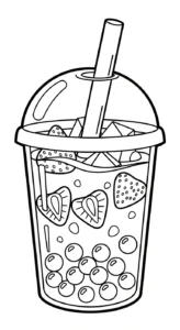coloriage bubble tea updated pour enfant a imprimer gratuit
