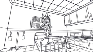coloriage Animal Hospital à imprimer kawaii