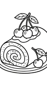 coloriage Cerise pour enfant de 6 ans