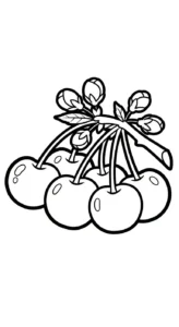 coloriage Cerise pour enfant de 4 ans