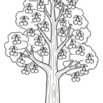 coloriage Cerise a imprimer pour enfant de 4 ans