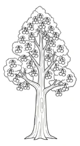 coloriage Cerise a imprimer pour enfant de 4 ans