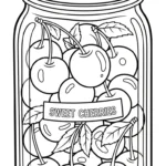 coloriage Cerise à imprimer pour enfant de 8 ans