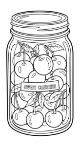 coloriage Cerise à imprimer pour enfant de 8 ans