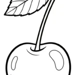 coloriage Cerise et decoupage a imprimer gratuit