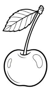 coloriage Cerise et decoupage a imprimer gratuit