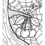coloriage Cerise et decoupage a imprimer gratuit