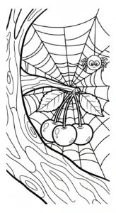coloriage Cerise et decoupage a imprimer gratuit