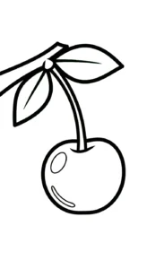 coloriage Cerise educatif pour enfant