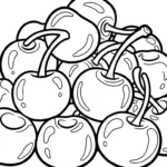 coloriage Cerise pour enfant de 6 ans