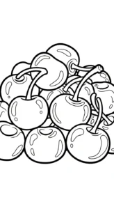 coloriage Cerise pour enfant de 6 ans