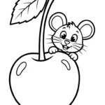 coloriage Cerise à imprimer pour enfant de 8 ans