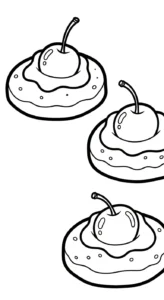coloriage Cerise pour enfant de 4 ans