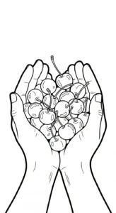 coloriage Cerise pour primaire