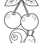 coloriage Cerise educatif pour enfant