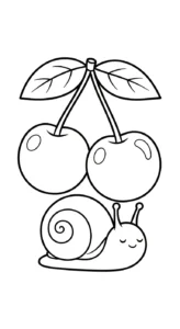 coloriage Cerise educatif pour enfant