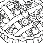 coloriage Cerise et decoupage a imprimer gratuit