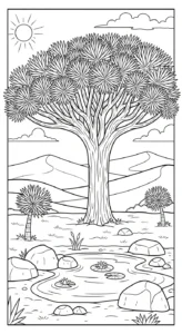 coloriage Dragonnier pour enfant à imprimer