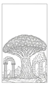 coloriage Dragonnier et decoupage