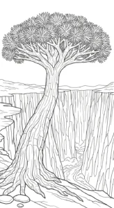 coloriage Dragonnier a imprimer pour enfant de 4 ans