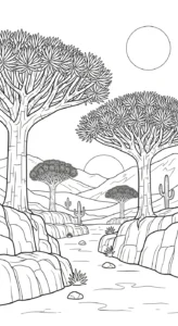 coloriage Dragonnier à imprimer gratuitement