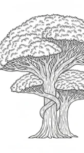 coloriage Dragonnier à imprimer pour enfant de 3 ans