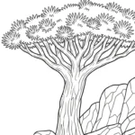 coloriage Dragonnier à imprimer pour enfant de 6 ans