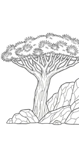 coloriage Dragonnier à imprimer pour enfant de 6 ans