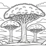 coloriage Dragonnier gratuit en ligne