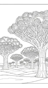 coloriage Dragonnier à imprimer pour enfant de 3 ans