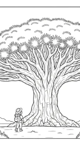 coloriage Dragonnier à imprimer pour enfant de 4 ans