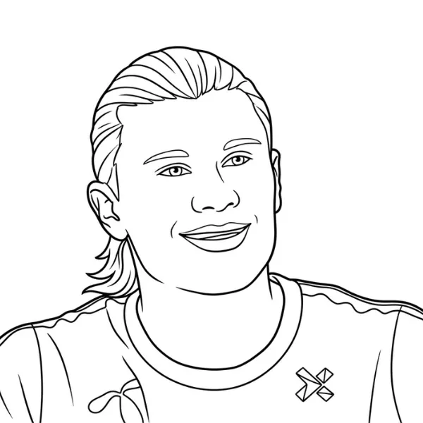 Tranh tô màu Erling Haaland