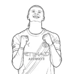 coloriage Erling Haaland à imprimer a4