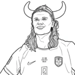 coloriage Erling Haaland et dessins