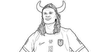 coloriage Erling Haaland et dessins