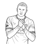image pour coloriage Erling Haaland enfant