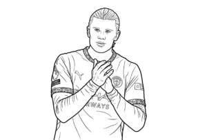 image pour coloriage Erling Haaland enfant