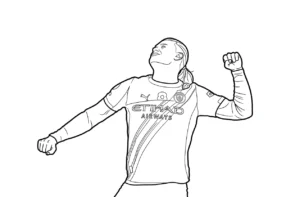 coloriage Erling Haaland et découpage à imprimer